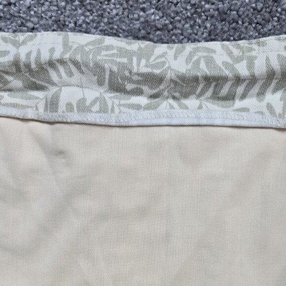 Soft Surroundings Cream Leaf Print Pull On Cropped Pants Tummy Control Stretch - Picture 10 of 12